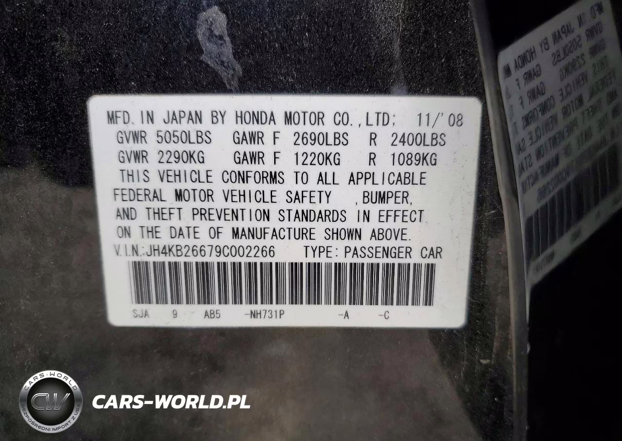 2009 Acura Rl VIN:JH4KB26679C002266 - 12