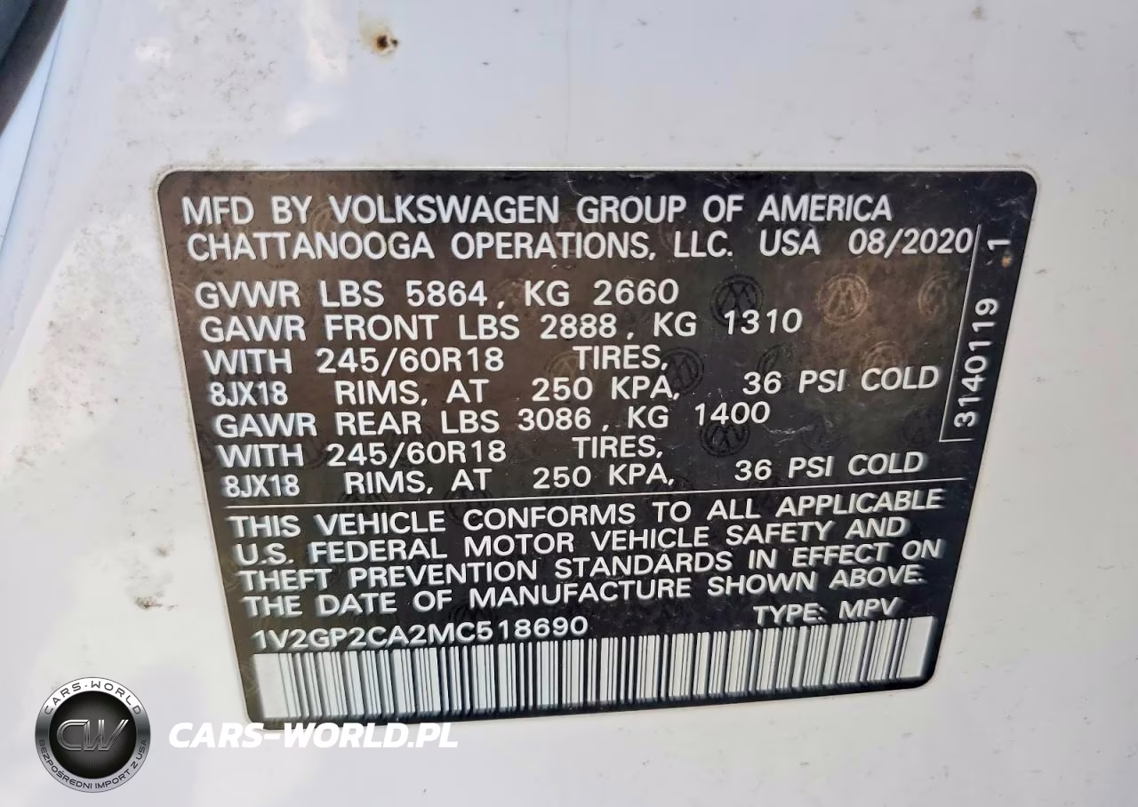 2021 Volkswagen Atlas S VIN:1V2GP2CA2MC518690 - 13
