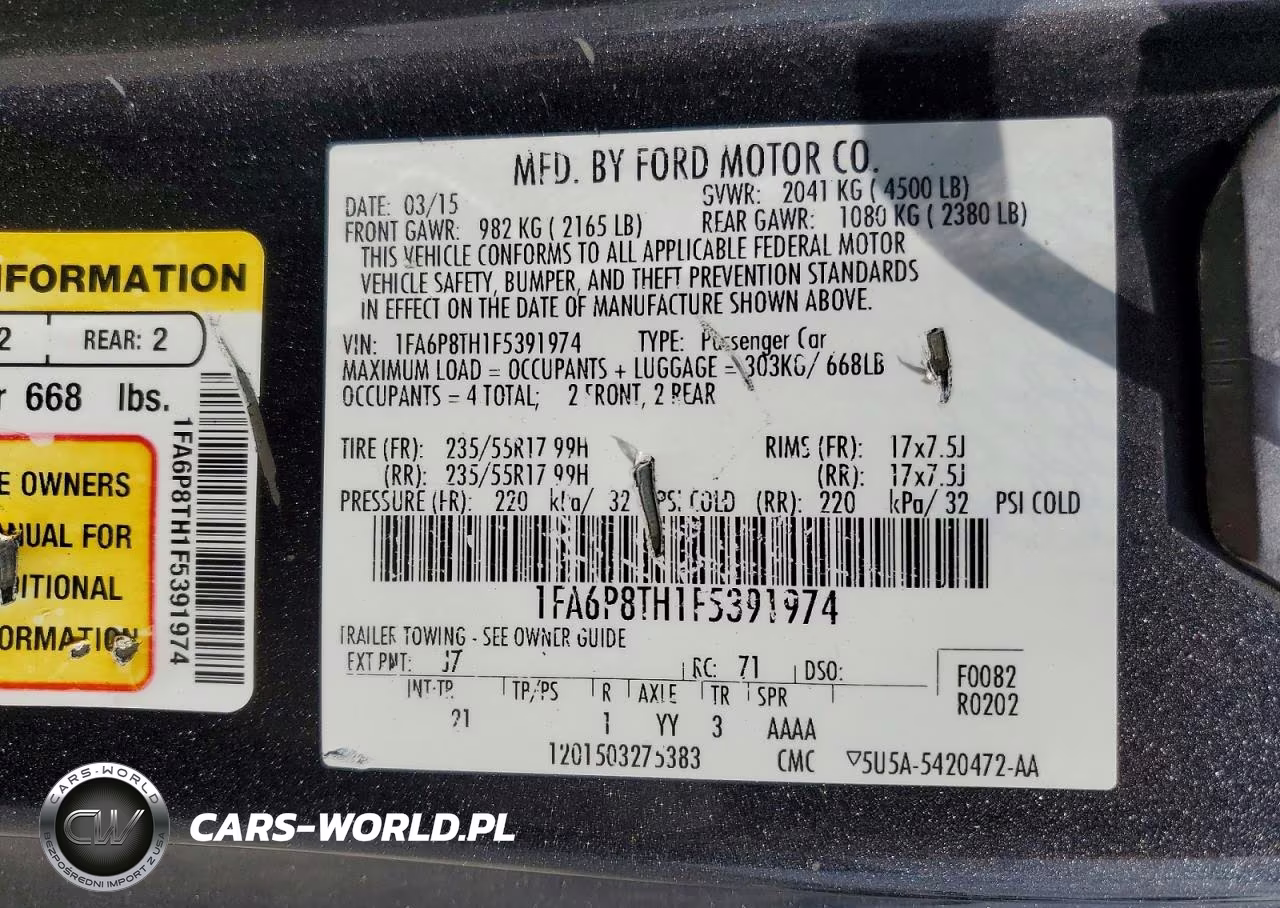 2015 Ford Mustang VIN:1FA6P8TH1F5391974 - 13