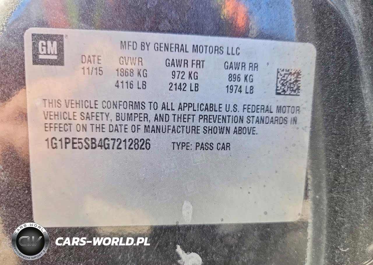 2016 Chevrolet Cruze Limited Lt VIN:1G1PE5SB4G7212826 - 14