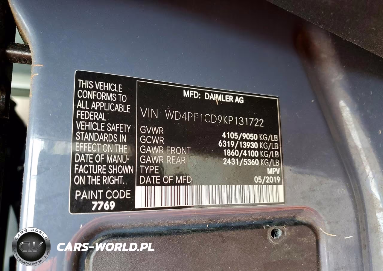 2019 Mercedes-Benz Sprinter 2500-3500 VIN:WD4PF1CD9KP131722 - 13
