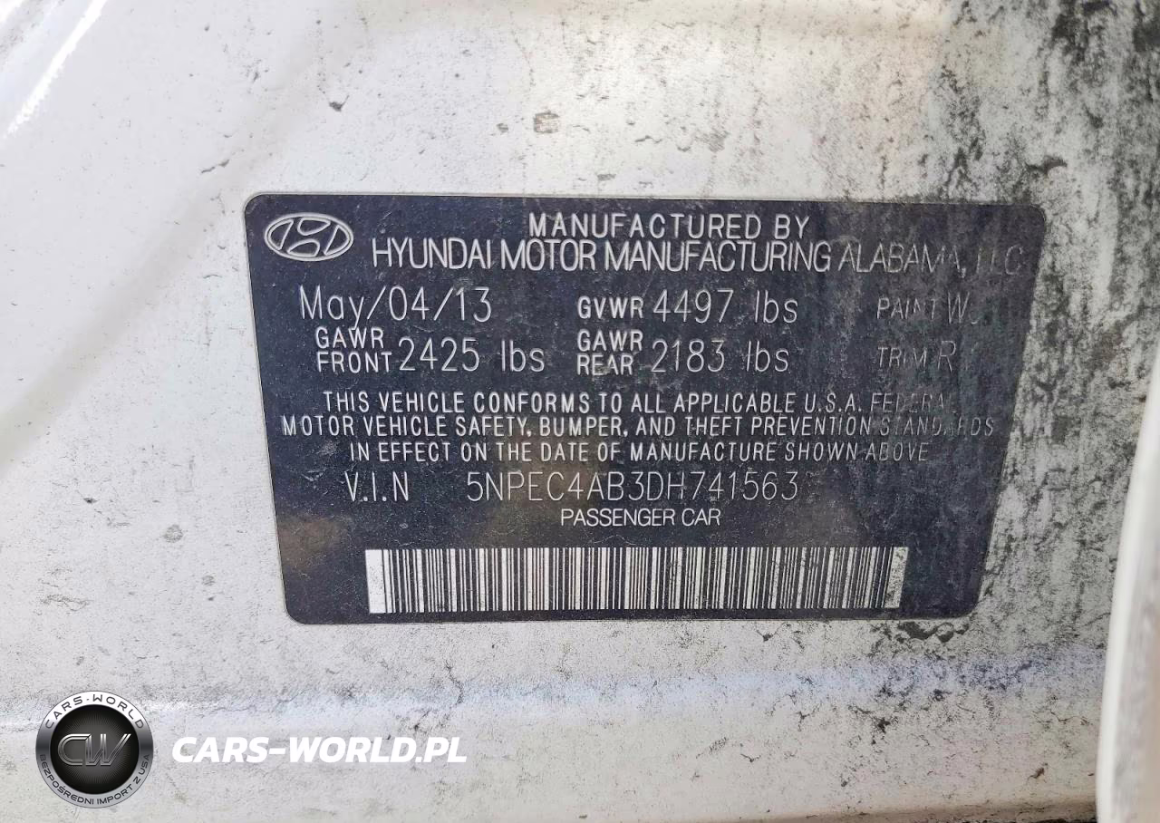 2013 Hyundai Sonata Limited 2.0T VIN:5NPEC4AB3DH741563 - 12