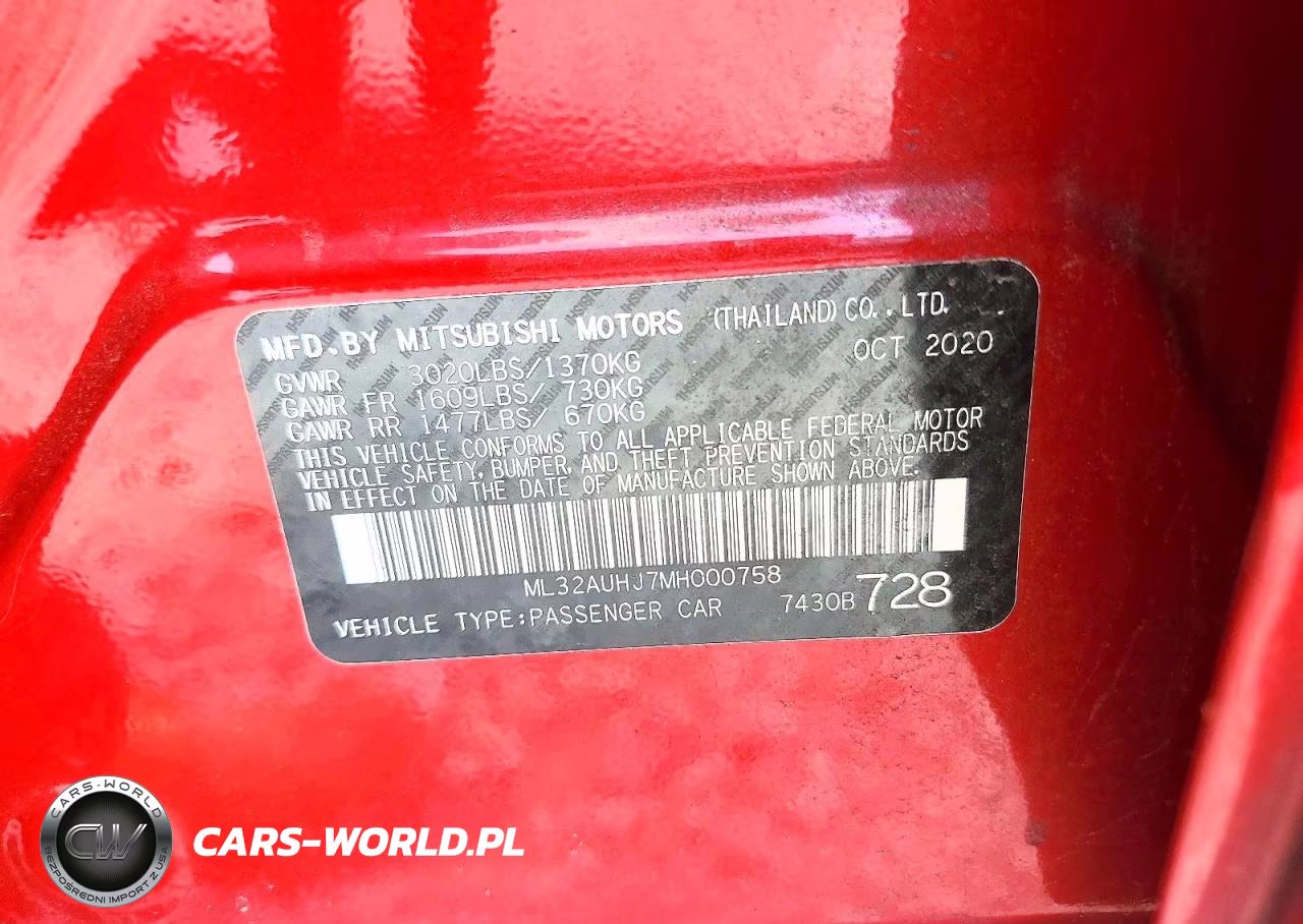2021 Mitsubishi Mirage Es VIN:ML32AUHJ7MH000758 - 12