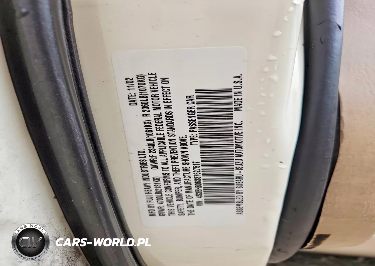 2003 Subaru Legacy Outback H6 3.0 Ll Bean VIN:4S3BH806337627517 - 13