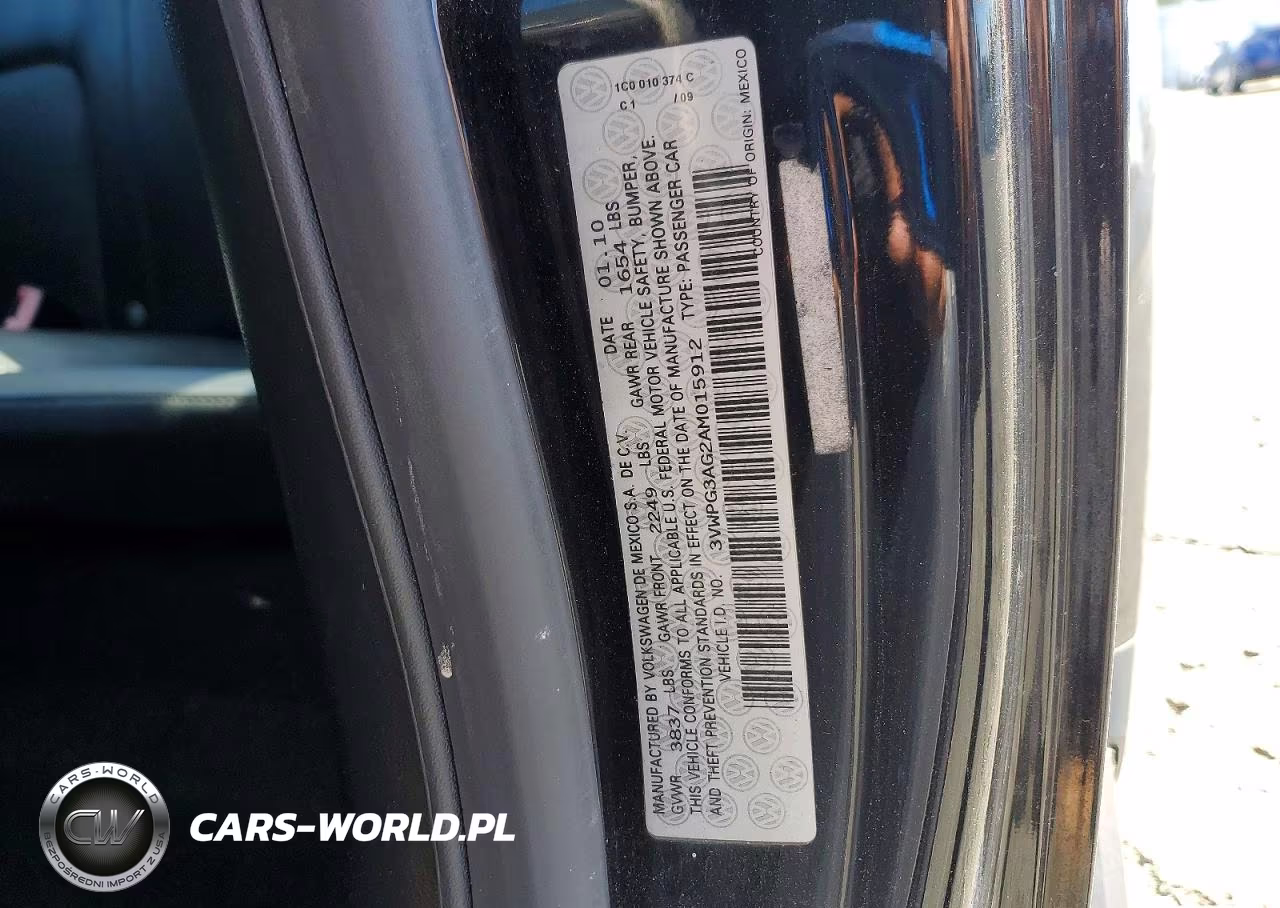 2010 Volkswagen New Beetle VIN:3VWPG3AG2AM015912 - 12