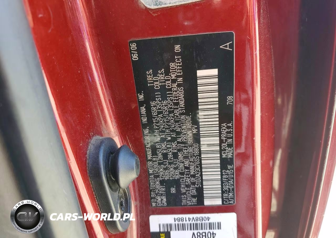 2006 Toyota Sienna Ce 8 Passenger VIN:5TDZA23C76S518800 - 13