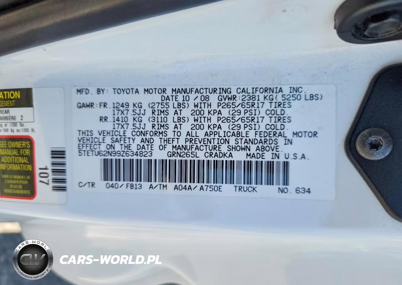 2009 Toyota Tacoma Prerunner Access Cab VIN:5TETU62N99Z634823 - 12