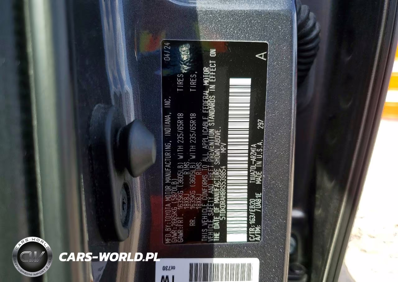2024 Toyota Highlander Xle VIN:5TDKDRAH8RS539854 - 14