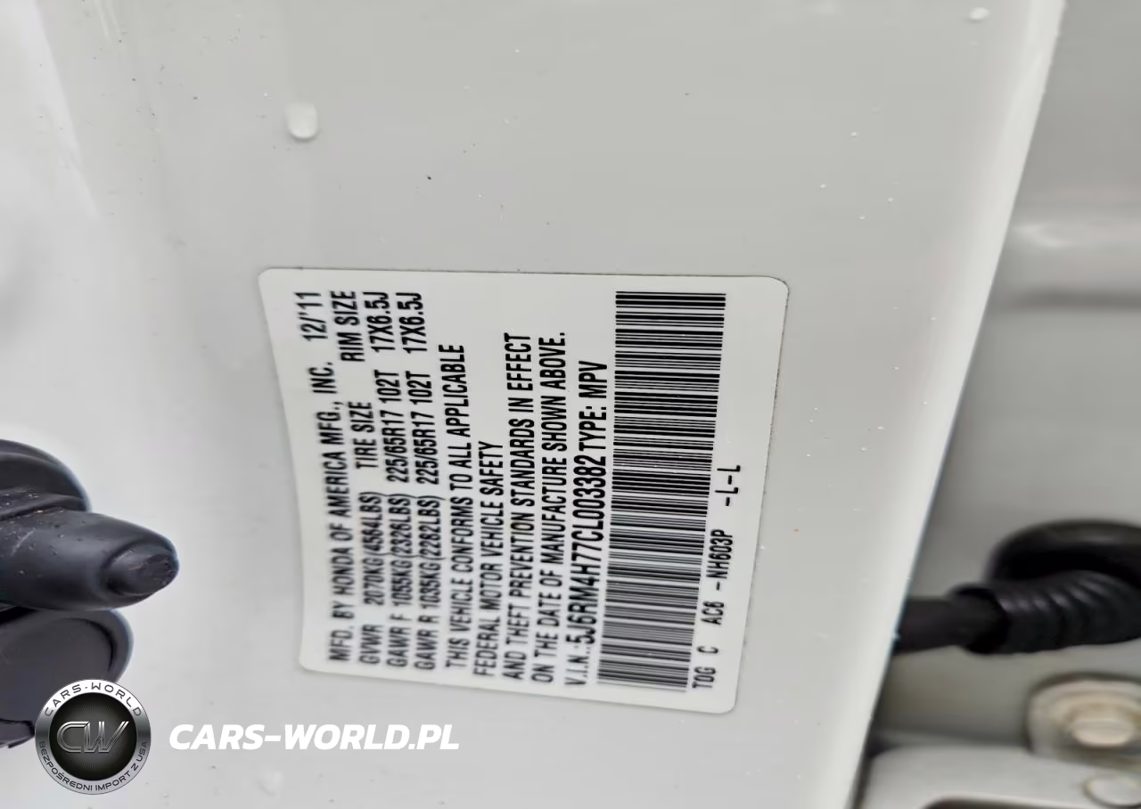 2012 Honda Cr-V Exl VIN:5J6RM4H77CL003382 - 13