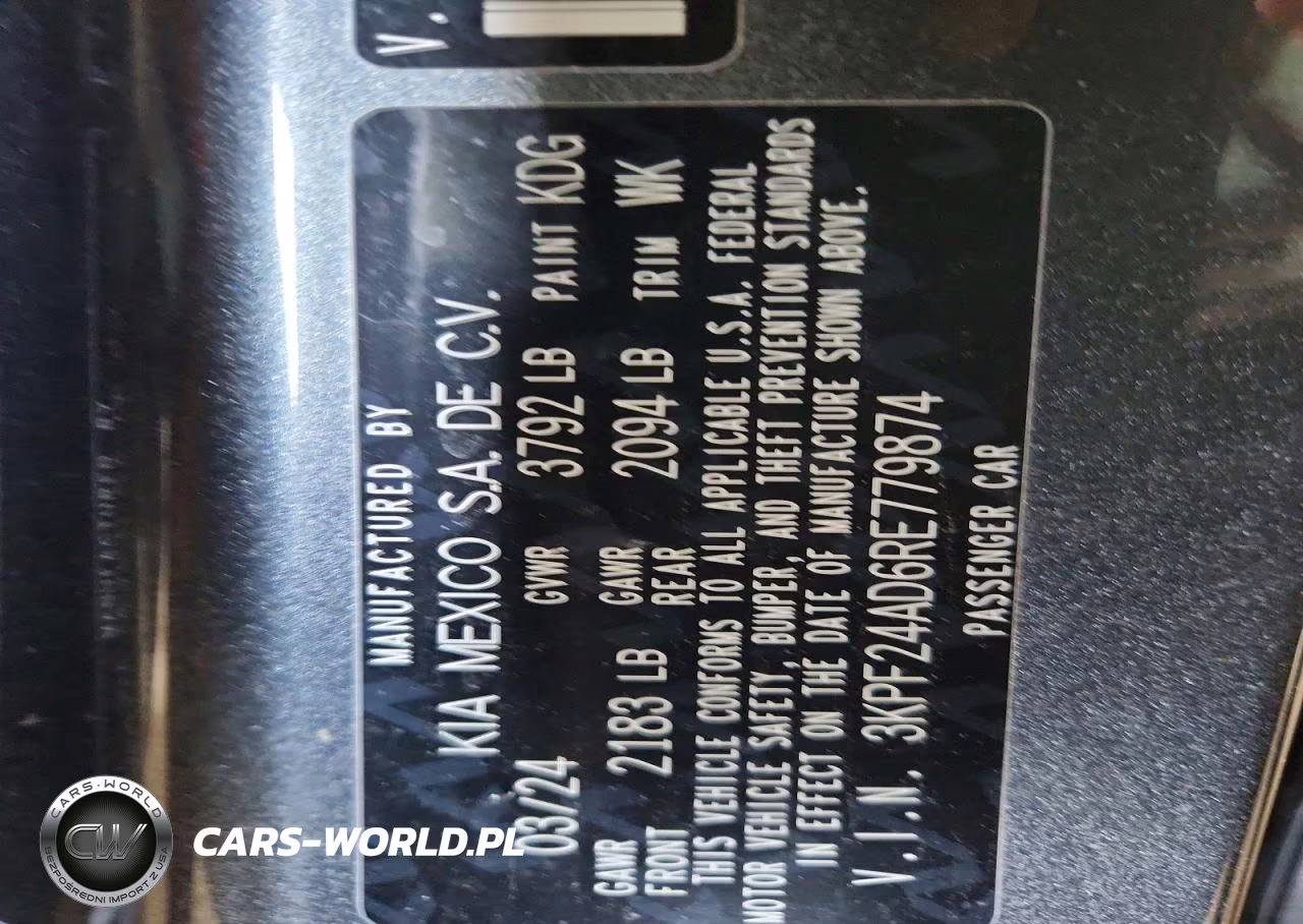 2024 Kia Forte Lxs VIN:3KPF24AD6RE779874 - 13