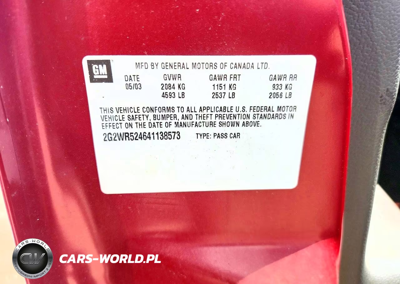 2004 Pontiac Grand Prix Gtp VIN:2G2WR524641138573 - 12