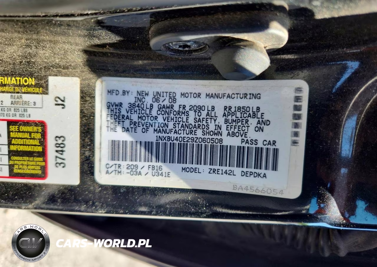 2009 Toyota Corolla VIN:1NXBU40E29Z060508 - 12