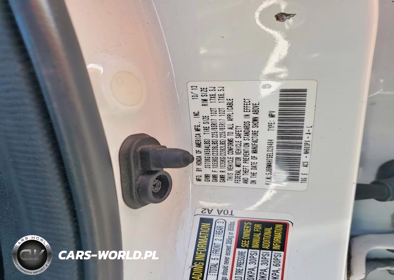 2014 Honda Cr-V Ex-L VIN:5J6RM4H75EL026484 - 13