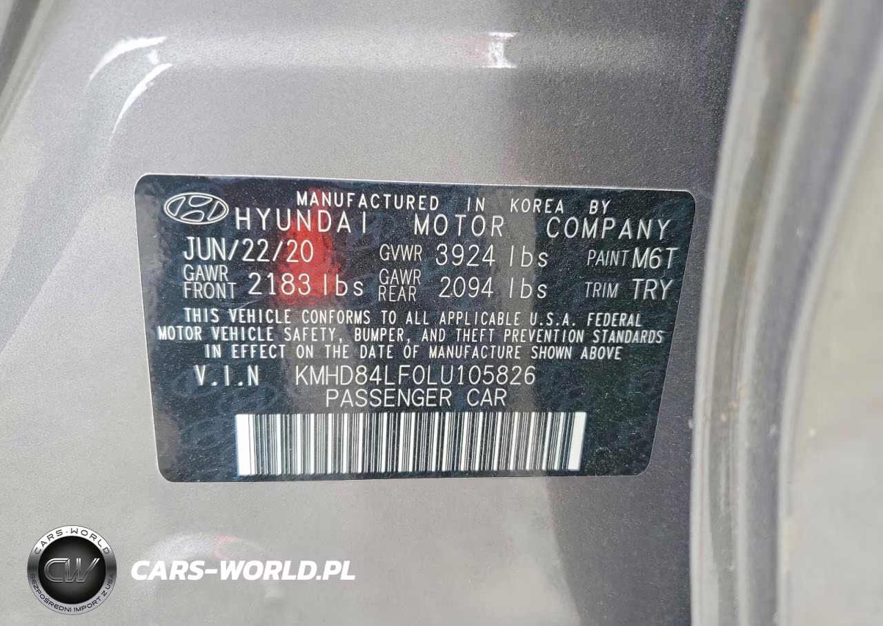 2020 Hyundai Elantra Sel VIN:KMHD84LF0LU105826 - 12
