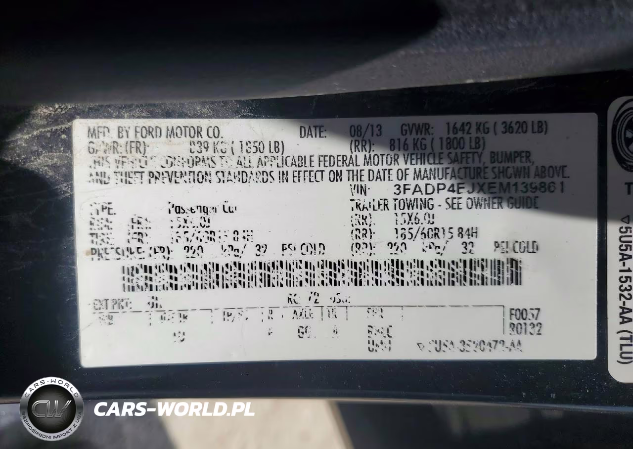 2014 Ford Fiesta Se VIN:3FADP4EJXEM139861 - 13