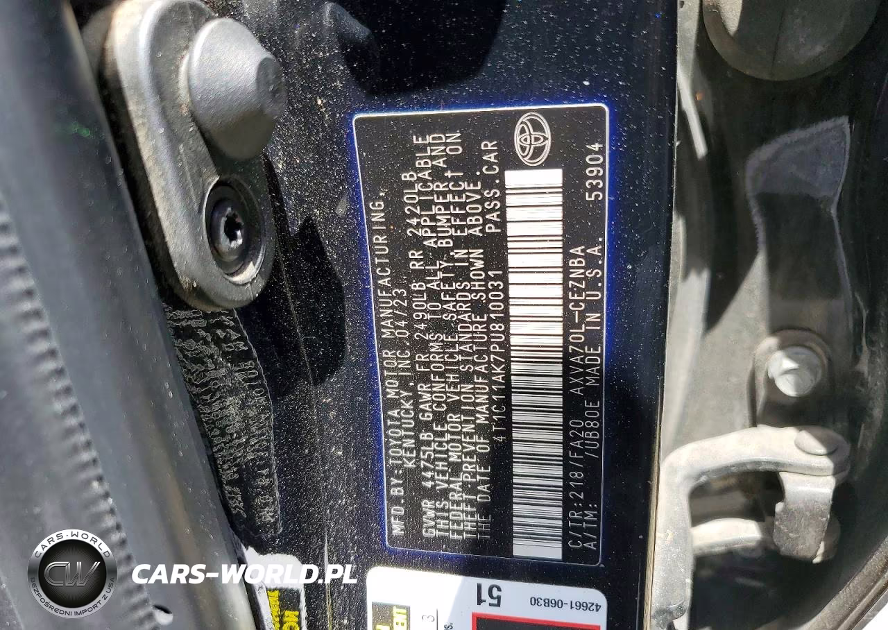 2023 Toyota Camry Le VIN:4T1C11AK7PU810031 - 12
