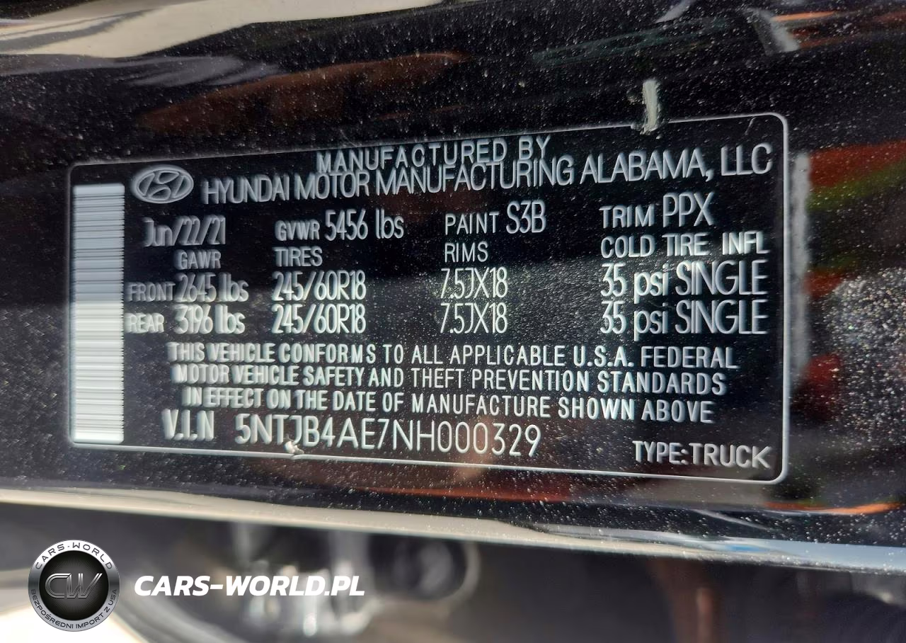 2022 Hyundai Santa Cruz Sel VIN:5NTJB4AE7NH000329 - 12