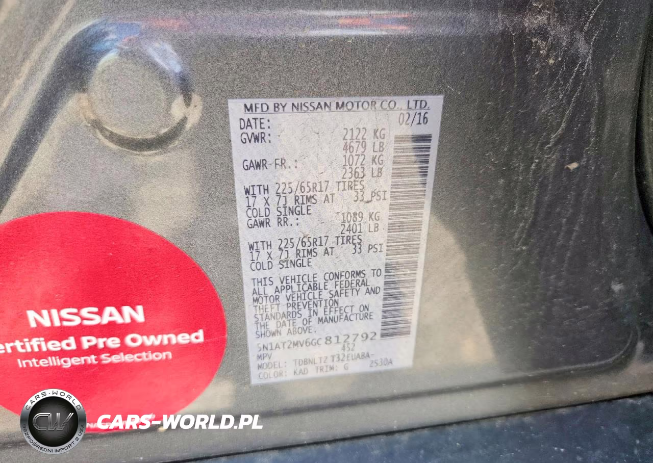 2016 Nissan Rogue Sv VIN:5N1AT2MV6GC812792 - 13