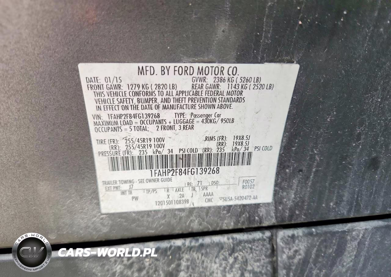 2015 Ford Taurus Limited VIN:1FAHP2F84FG139268 - 12