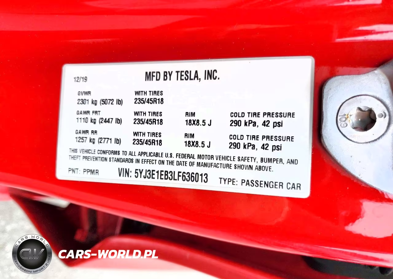 2020 Tesla Model 3 VIN:5YJ3E1EB3LF636013 - 13