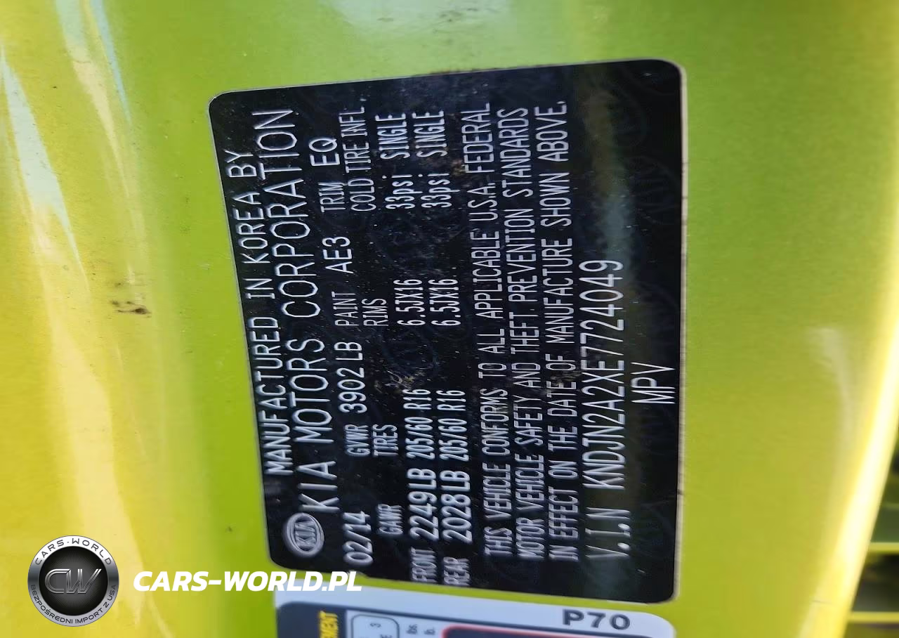 2014 Kia Soul Base VIN:KNDJN2A2XE7724049 - 13