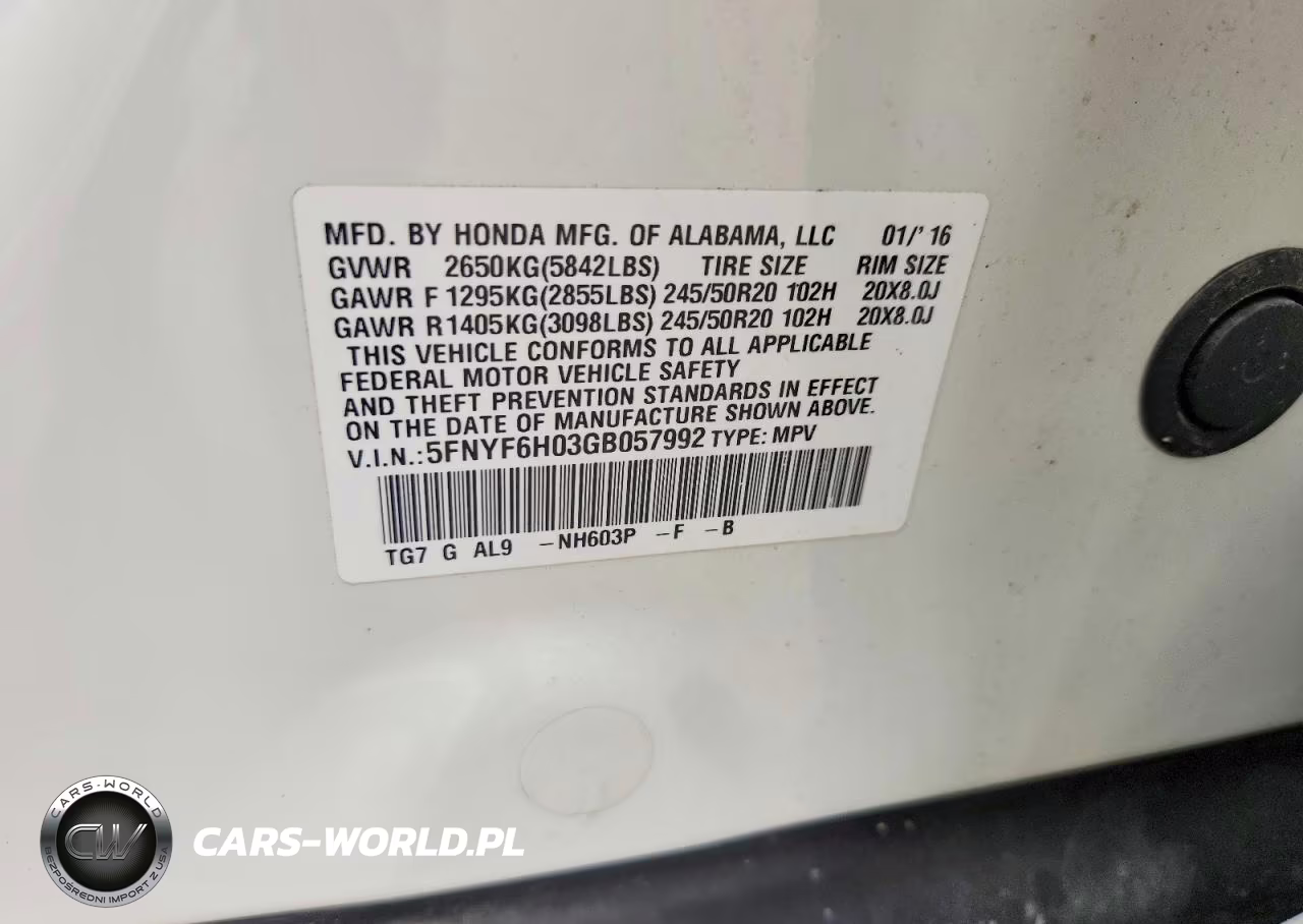 2016 Honda Pilot Elite VIN:5FNYF6H03GB057992 - 13