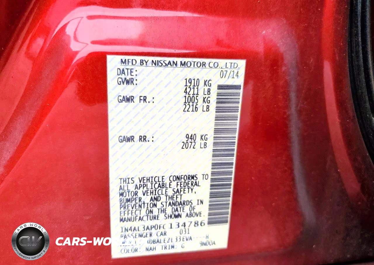 2015 Nissan Altima 2.5 S VIN:1N4AL3AP0FC134786 - 12