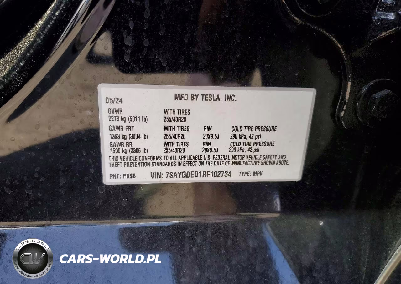 2024 Tesla Model Y VIN:7SAYGDED1RF102734 - 13