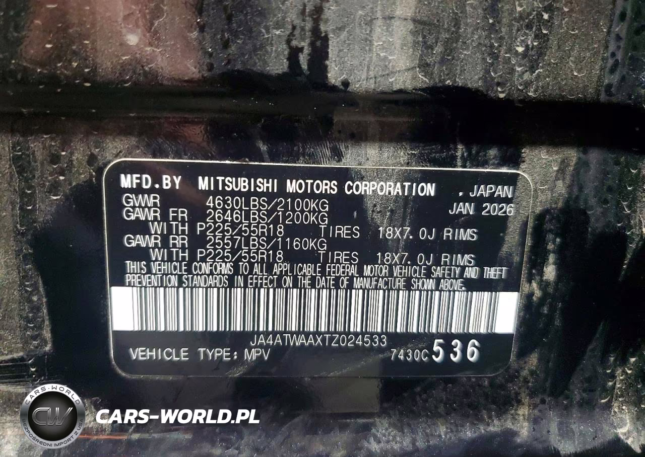 2026 Mitsubishi Eclipse Cross Se VIN:JA4ATWAAXTZ024533 - 13