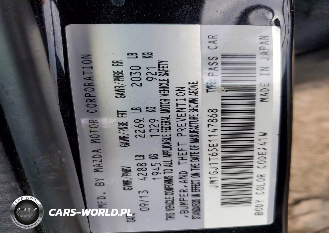 2014 Mazda 6 Touring VIN:JM1GJ1T65E1147868 - 12