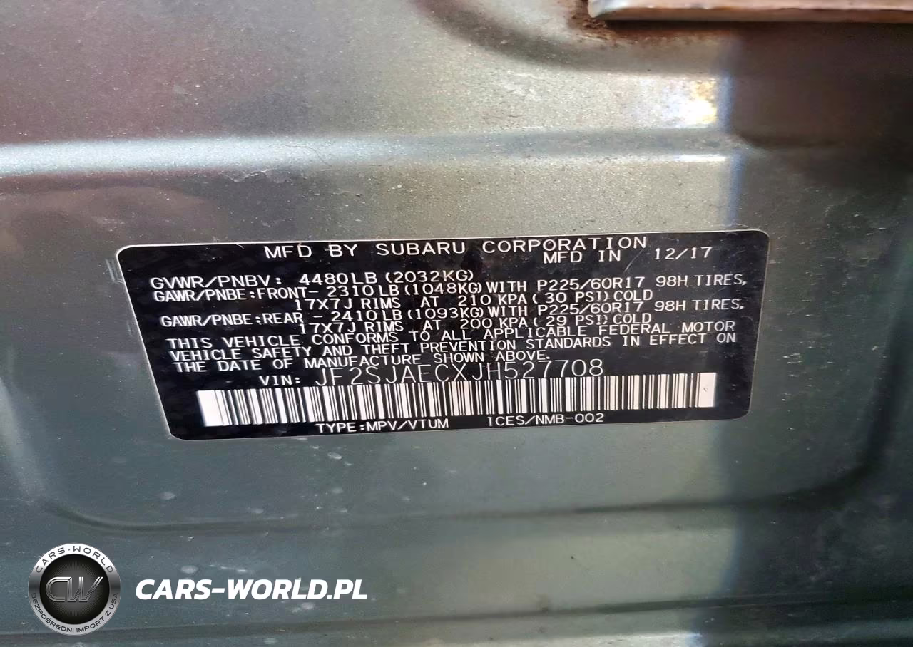 2018 Subaru Forester 2.5I Premium VIN:JF2SJAECXJH527708 - 13
