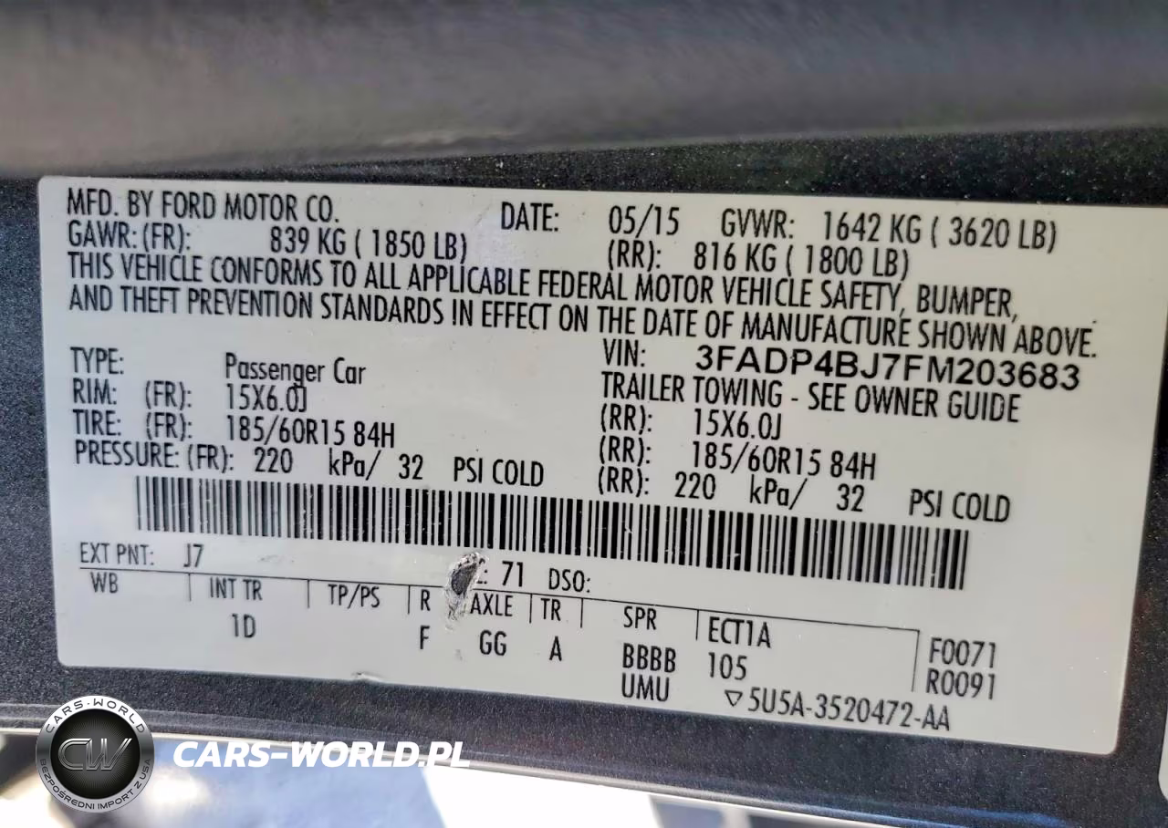 2015 Ford Fiesta Se VIN:3FADP4BJ7FM203683 - 12