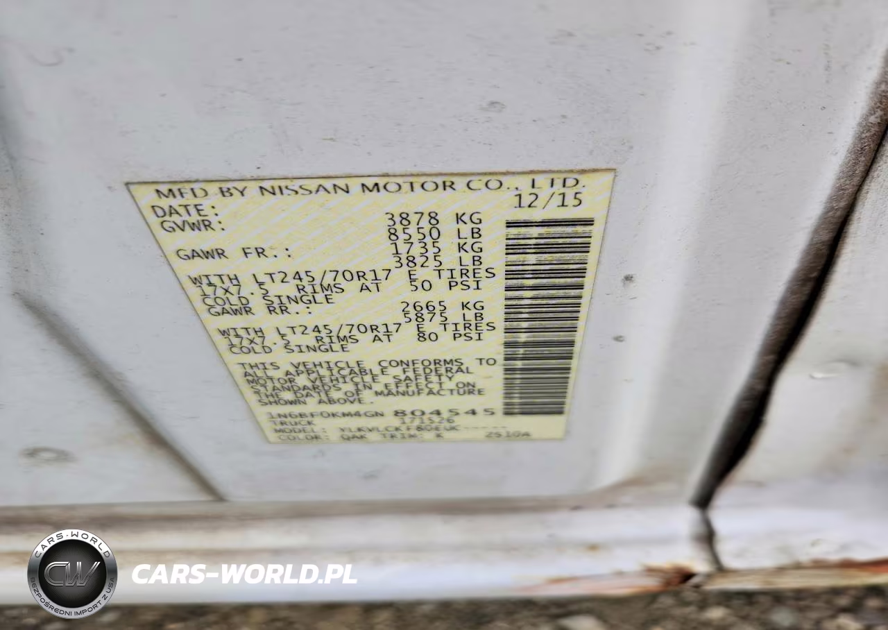 2016 Nissan Nv 1500 S VIN:1N6BF0KM4GN804545 - 13