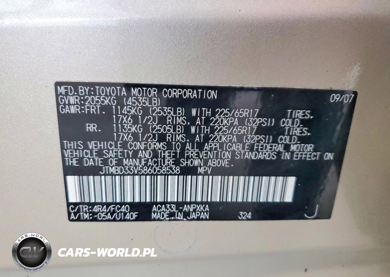 2008 Toyota Rav4 Base VIN:JTMBD33V586058538 - 13