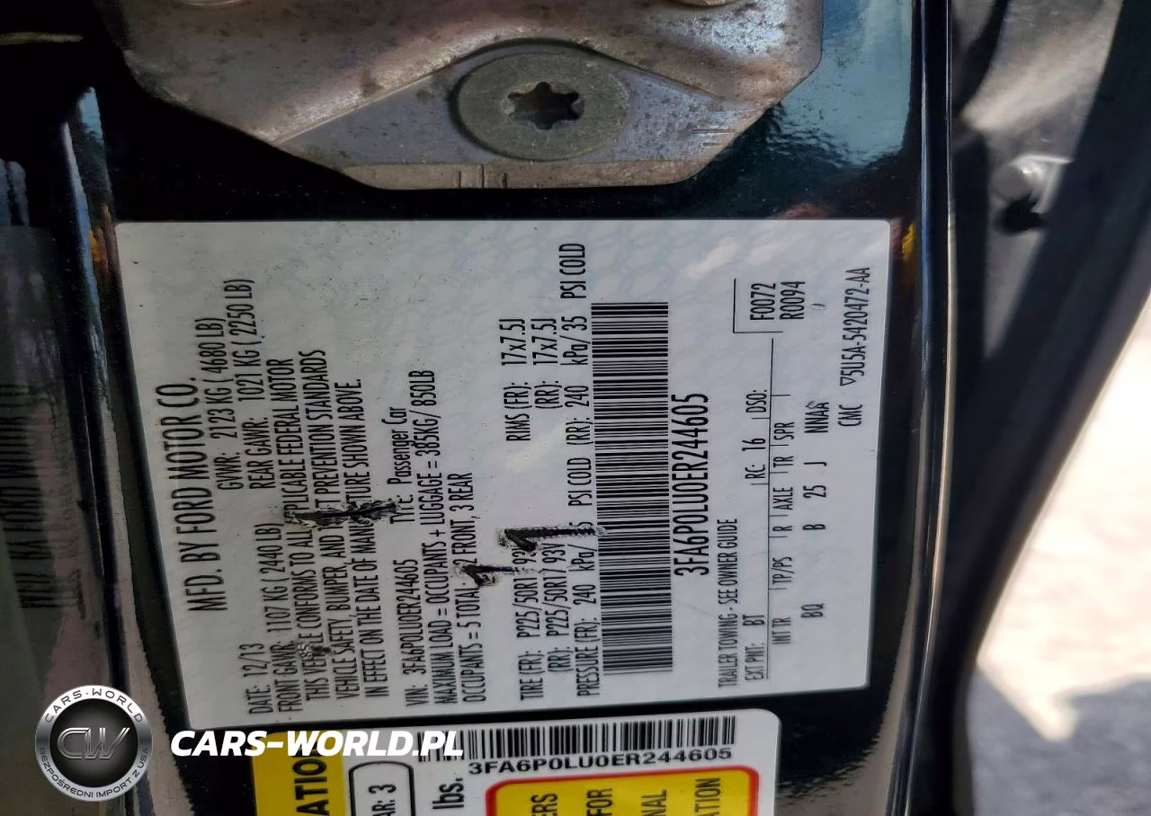 2014 Ford Fusion Se Hybrid VIN:3FA6P0LU0ER244605 - 12