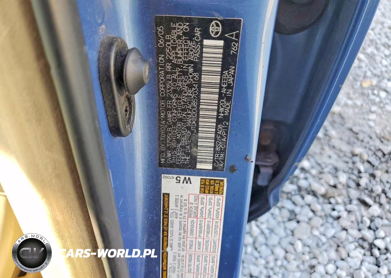 2005 Toyota Prius Base VIN:JTDKB20U857034168 - 12