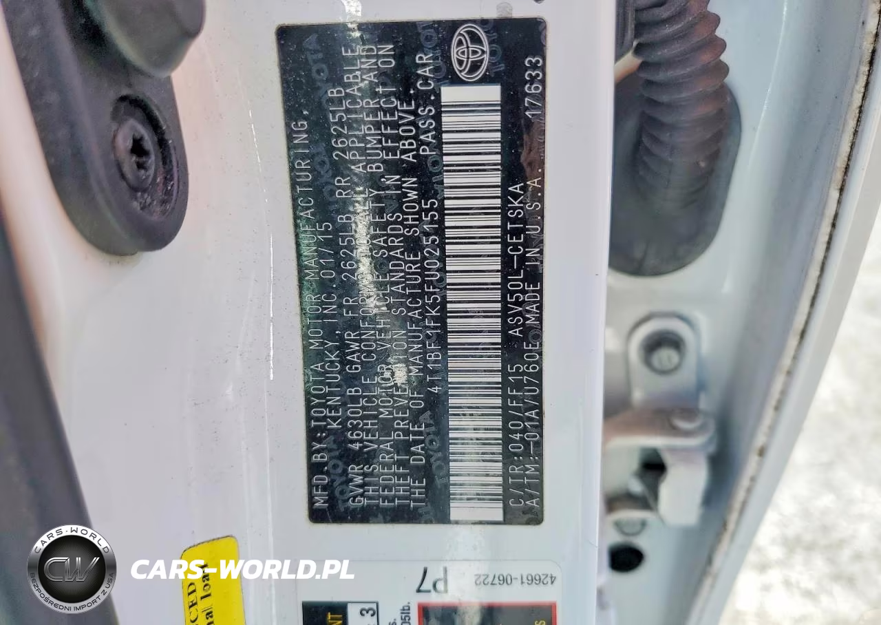 2015 Toyota Camry Se VIN:4T1BF1FK5FU025155 - 12
