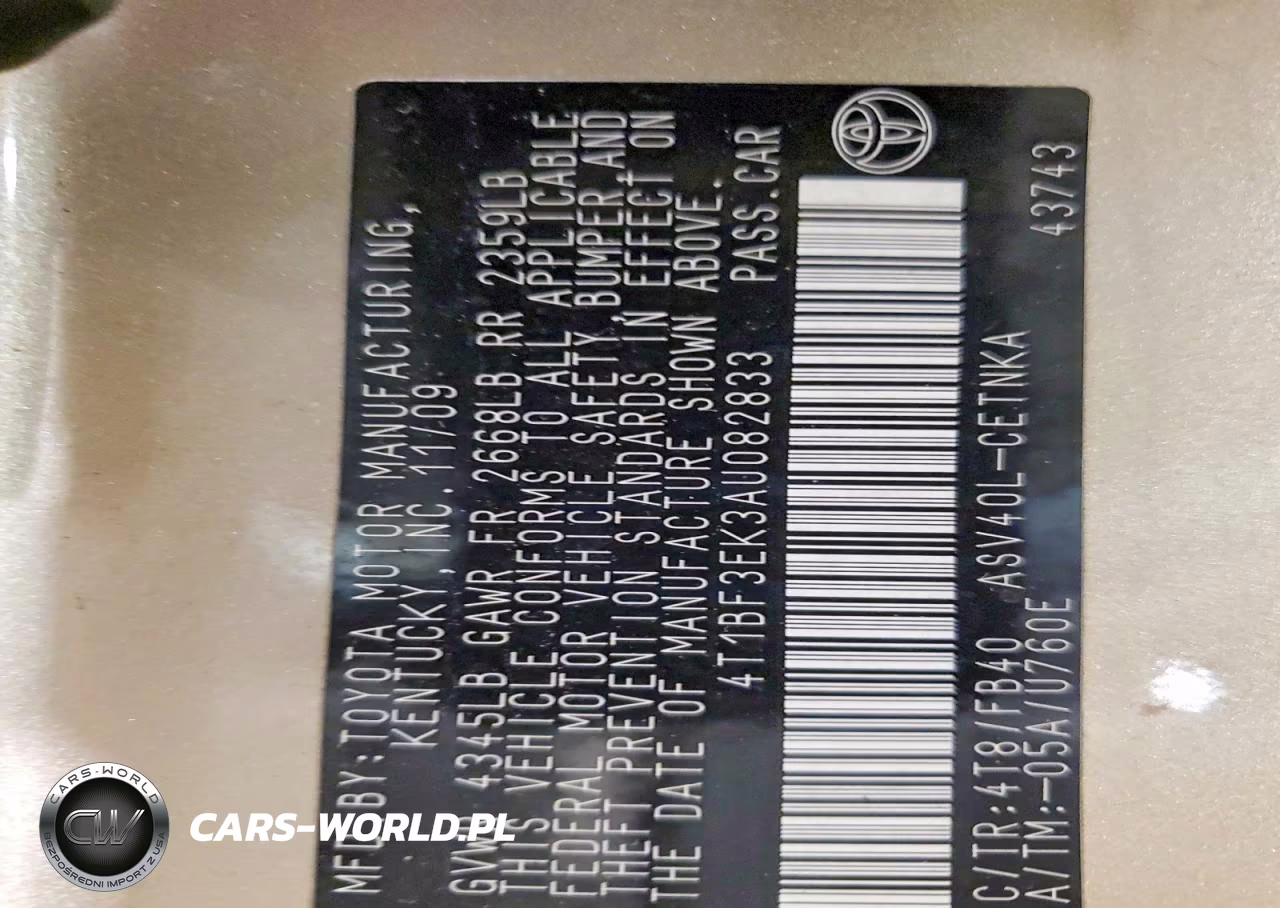 2010 Toyota Camry Le VIN:4T1BF3EK3AU082833 - 12
