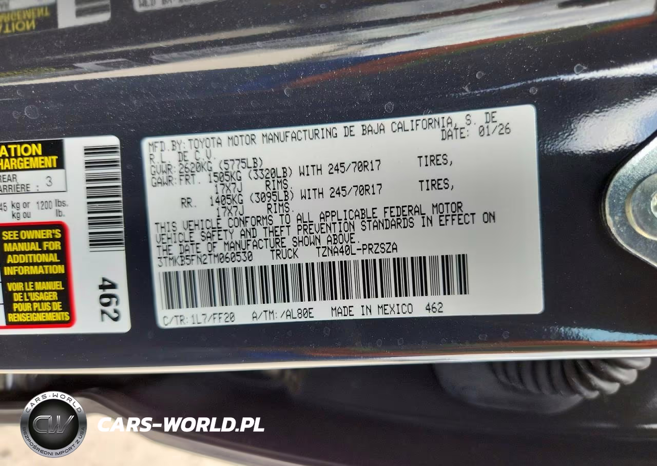 2026 Toyota Tacoma Sr5 VIN:3TMKB5FN2TM060530 - 12