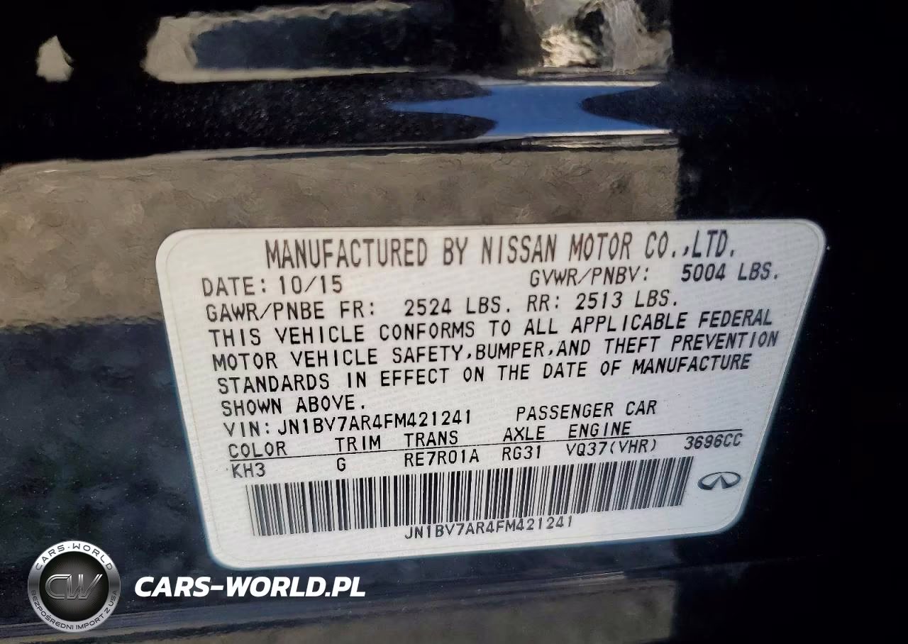 2015 Infiniti Q50 Premium VIN:JN1BV7AR4FM421241 - 12