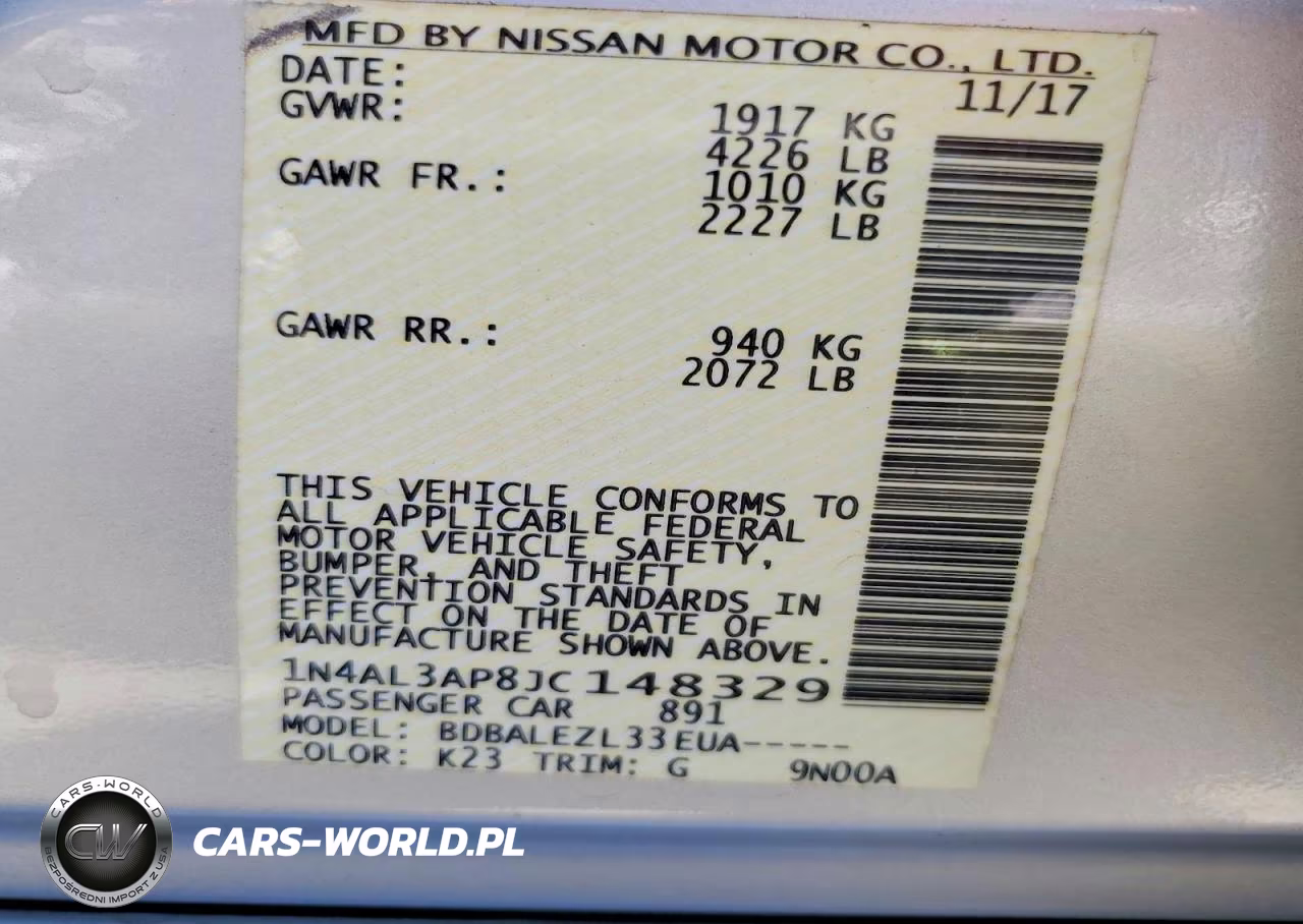 2018 Nissan Altima 2.5 S VIN:1N4AL3AP8JC148329 - 13