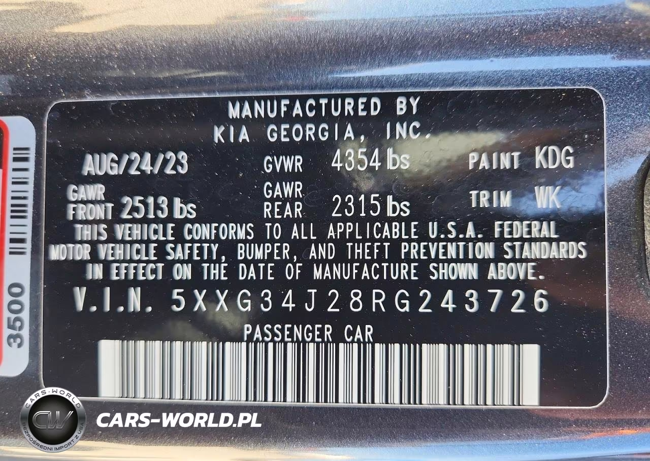 2024 Kia K5 Ex VIN:5XXG34J28RG243726 - 12
