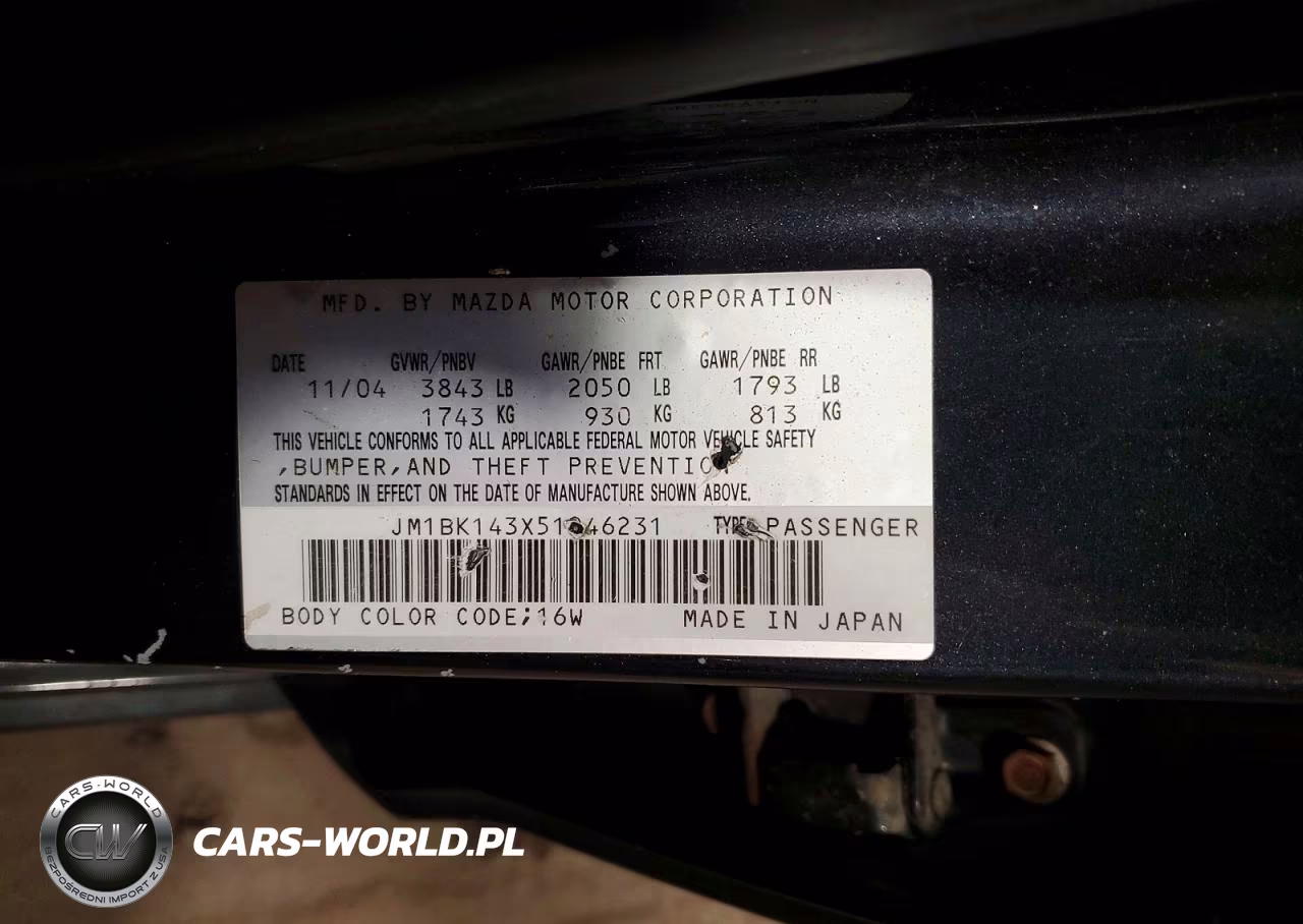 2005 Mazda 3 Hatchback VIN:JM1BK143X51246231 - 13
