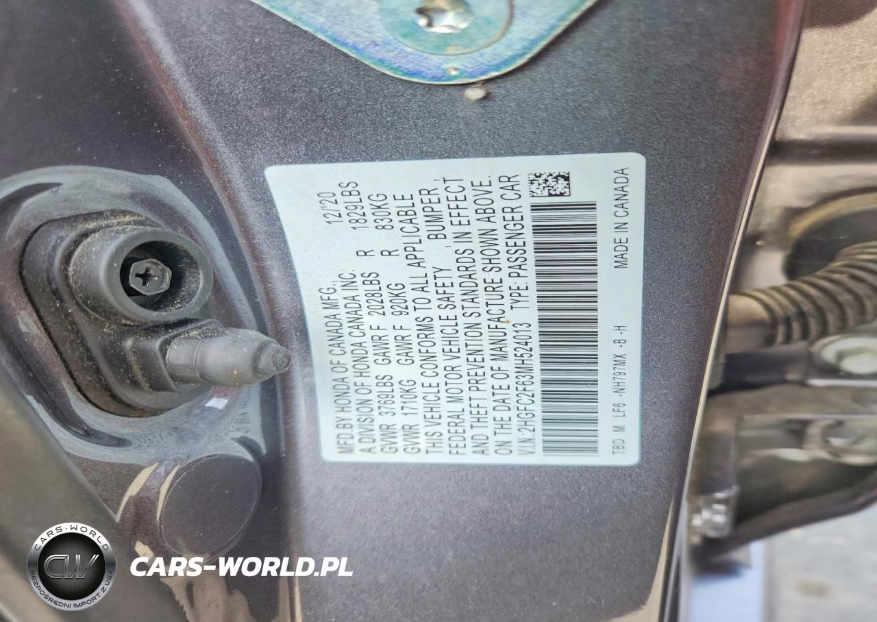 2021 Honda Civic Lx VIN:2HGFC2F63MH524013 - 12