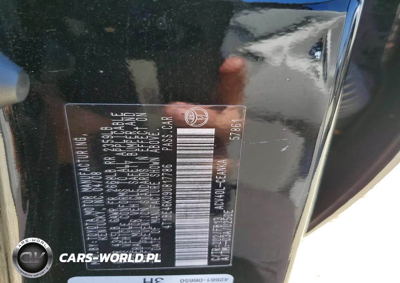 2009 Toyota Camry Le VIN:4T1BE46K09U817786 - 12