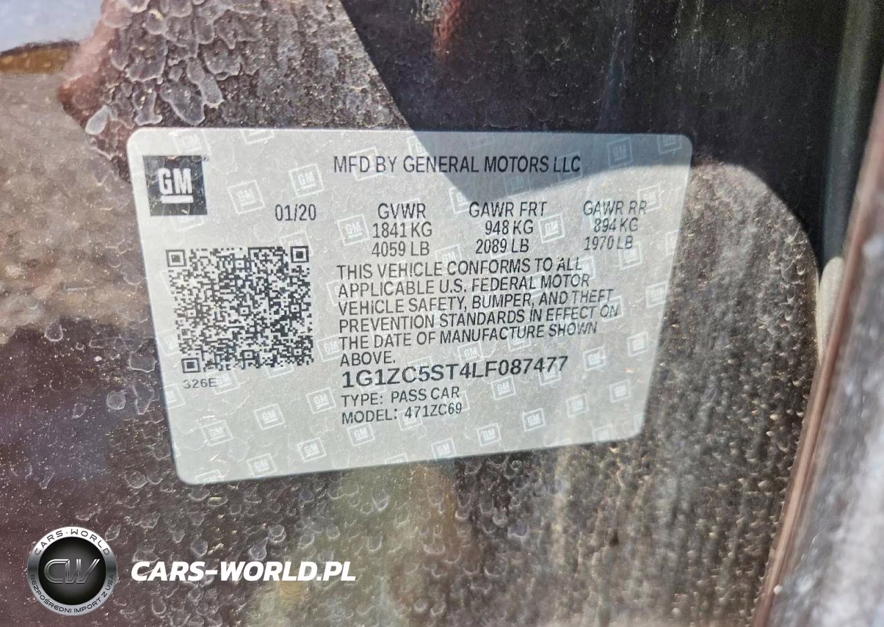 2020 Chevrolet Malibu Ls VIN:1G1ZC5ST4LF087477 - 12