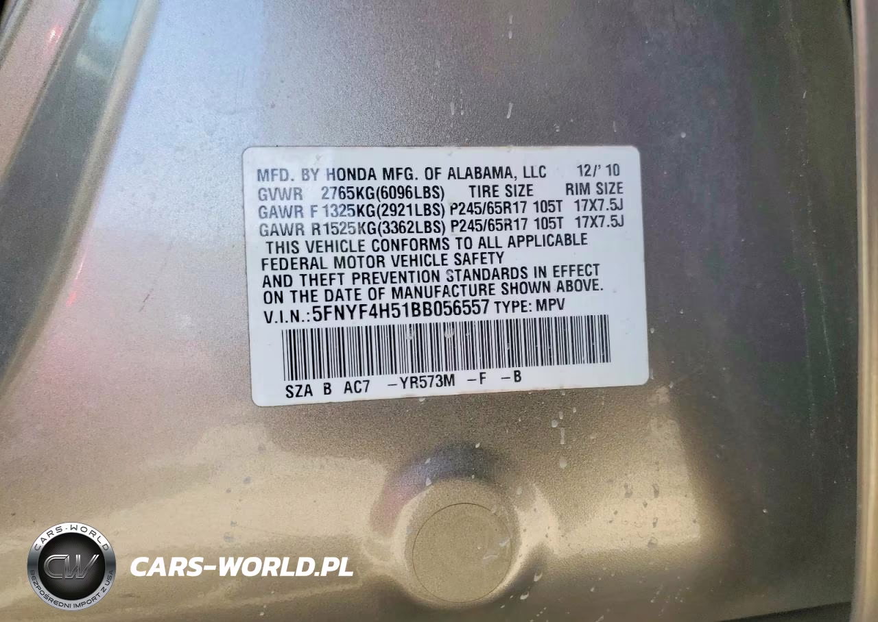 2011 Honda Pilot Exl VIN:5FNYF4H51BB056557 - 13