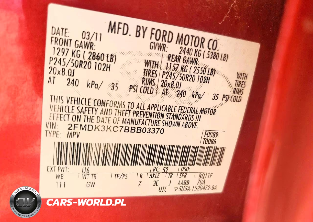 2011 Ford Edge VIN:2FMDK3KC7BBB03370 - 12