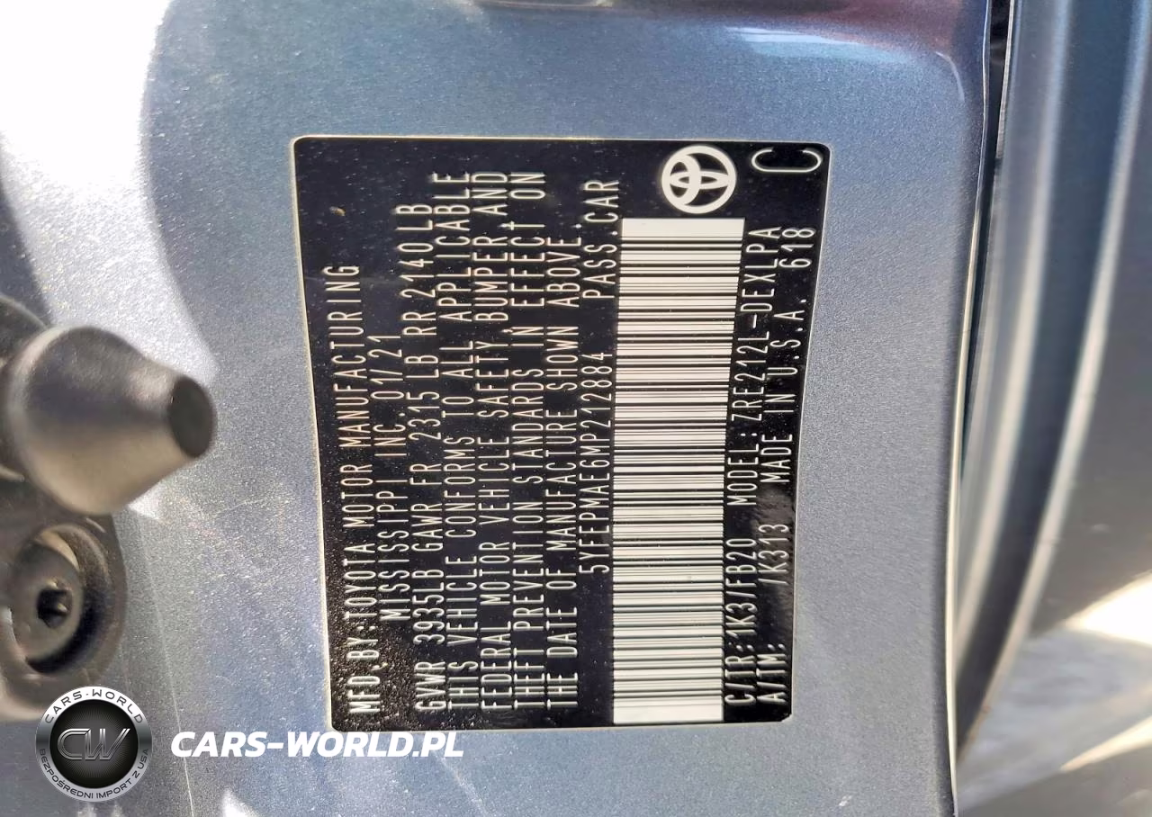 2021 Toyota Corolla Le VIN:5YFEPMAE6MP212884 - 12