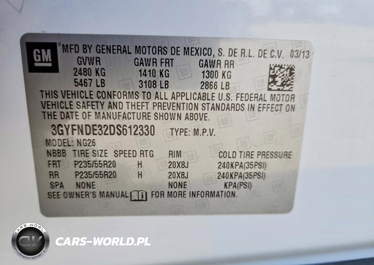 2013 Cadillac Srx Performance Collection VIN:3GYFNDE32DS612330 - 13